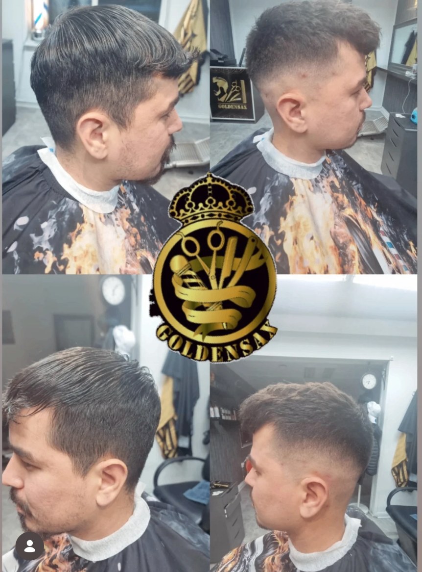 Klippning och styling före och efter hos Goldensax